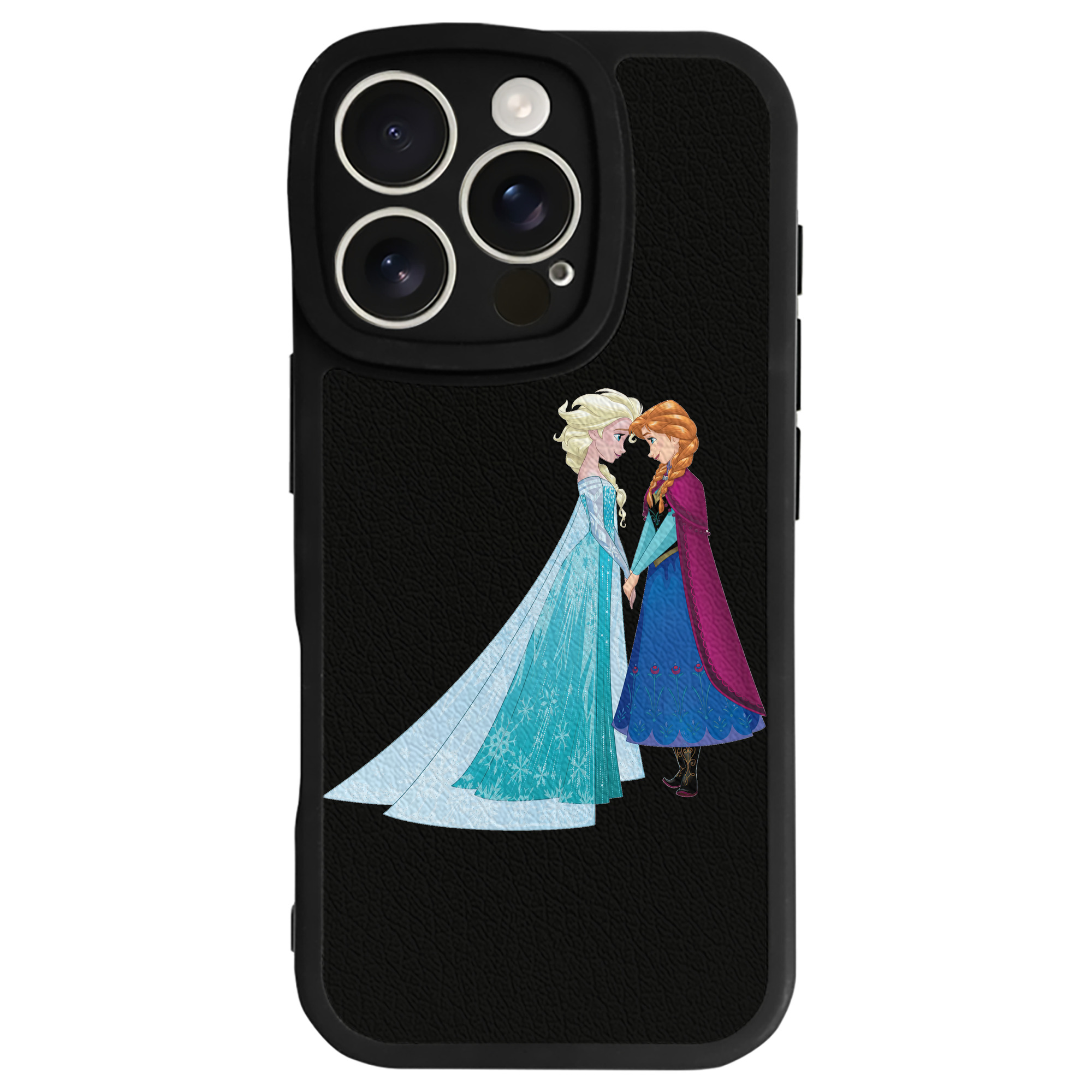 （画像用） アナと雪の女王 アンナ エルサ Frozen Anna Elsa 【iPhone 16シリーズ対応】シリコンスマホケース（レザー調） 材質：シリコン